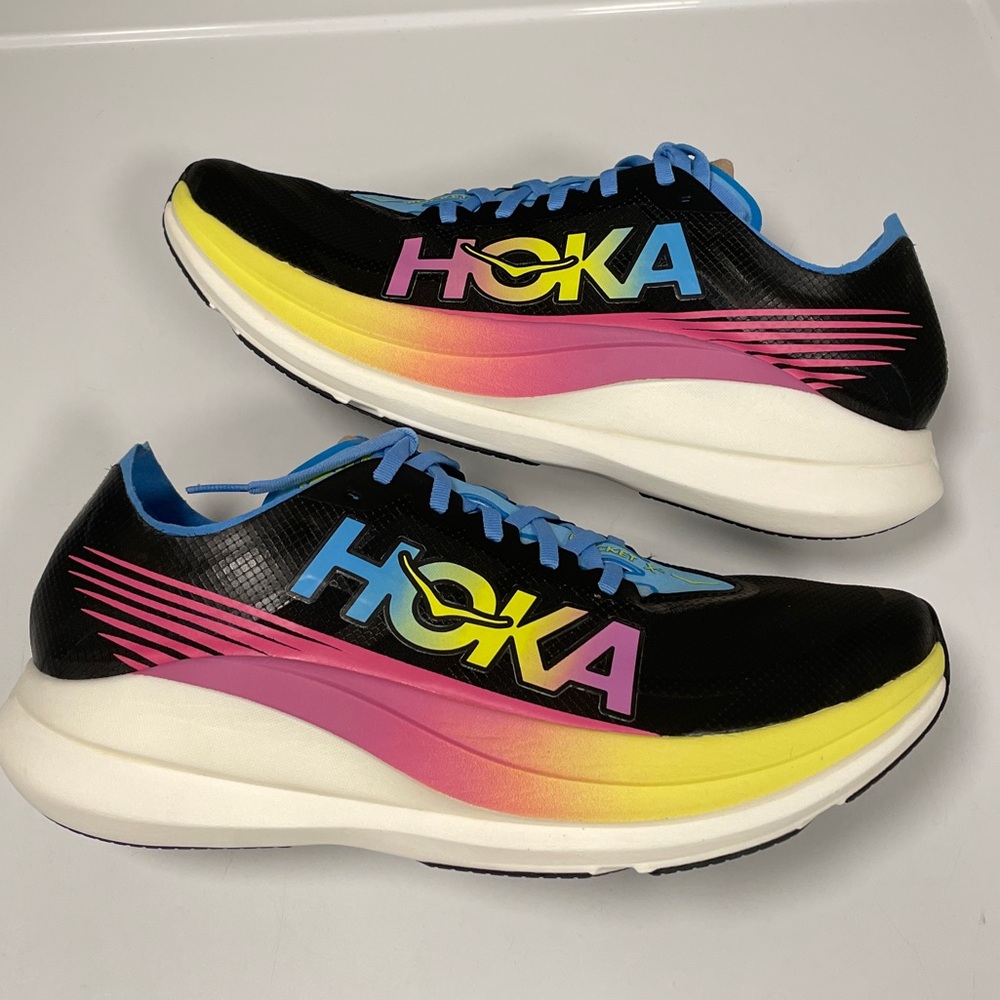 Size 13 - Hoka Rocket X 2 Men’s Running Shoes Black/Multi